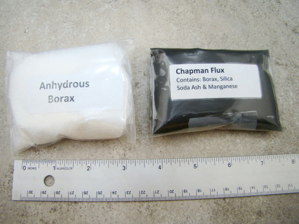 4oz Hank Chapman Recipe Flux & 4oz Anhydrous Borax Gold-Silver Recovery Smelting