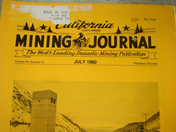California Mining Journal July 1980- Public Lands, Panning for Gold