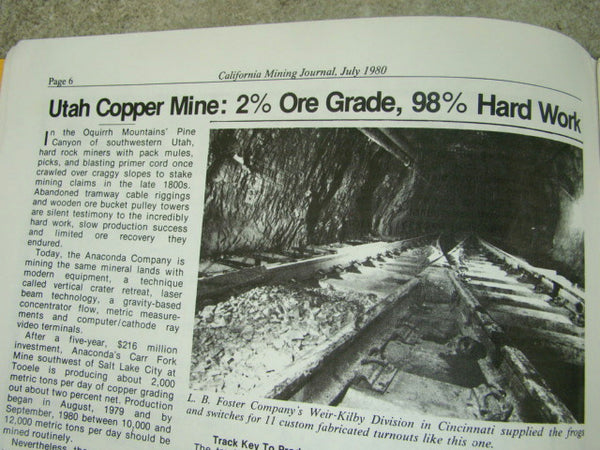 California Mining Journal July 1980- Public Lands, Panning for Gold