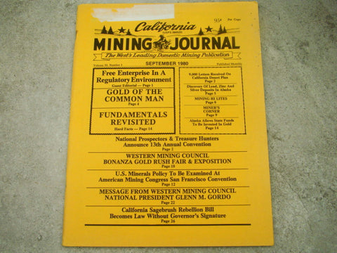 California Mining Journal September 1980 - Sagebrush Rebellion Bill Becomes Law