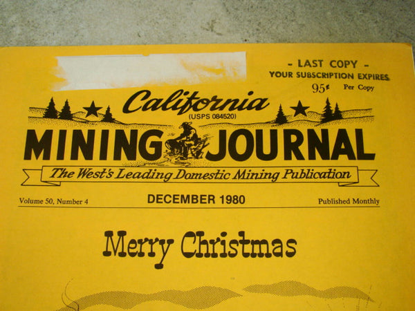 California Mining Journal December 1980 - Merry Christmas Issue