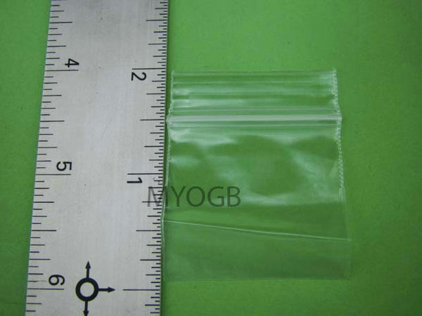 100pcs 1-1/2" x 1-1/2" Zip Lock Plastic Bags-Storage-Jewerly-Parts-Gold Nuggets