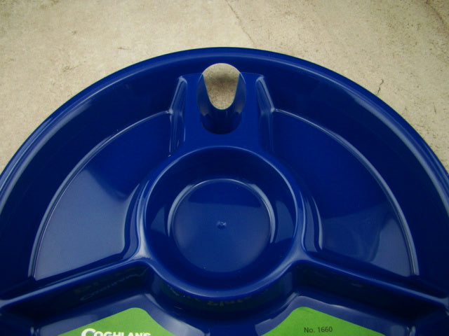 Set of 4 Blue Coghlan Plastic Picnic Plates and Drink Holders