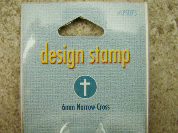 "Narrow Cross" Stamp -6mm-Large Stamp-Metal-Hardened Steel-Gold & Silver Bar