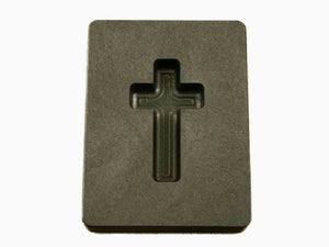 1 oz Custom Cross Gold High Density Graphite Mold Silver Necklace 1-7/16"