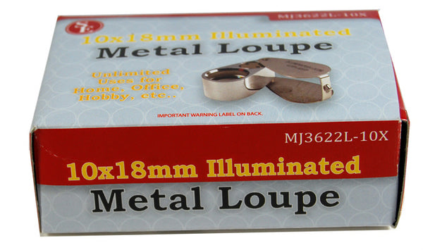 Jewelers Loupe 10X Lens Nuggets Sluice Gems LED Lighted Diamonds Minerals Gold