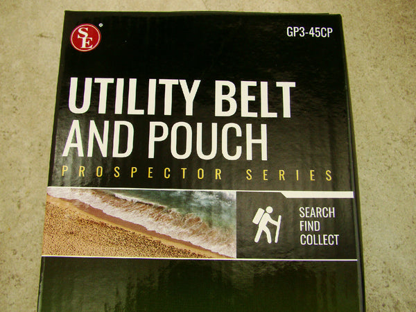 Utility Belt and Pouch, Nylon, Carabiners, Pockets, Zippered Pouch, Heavy Duty