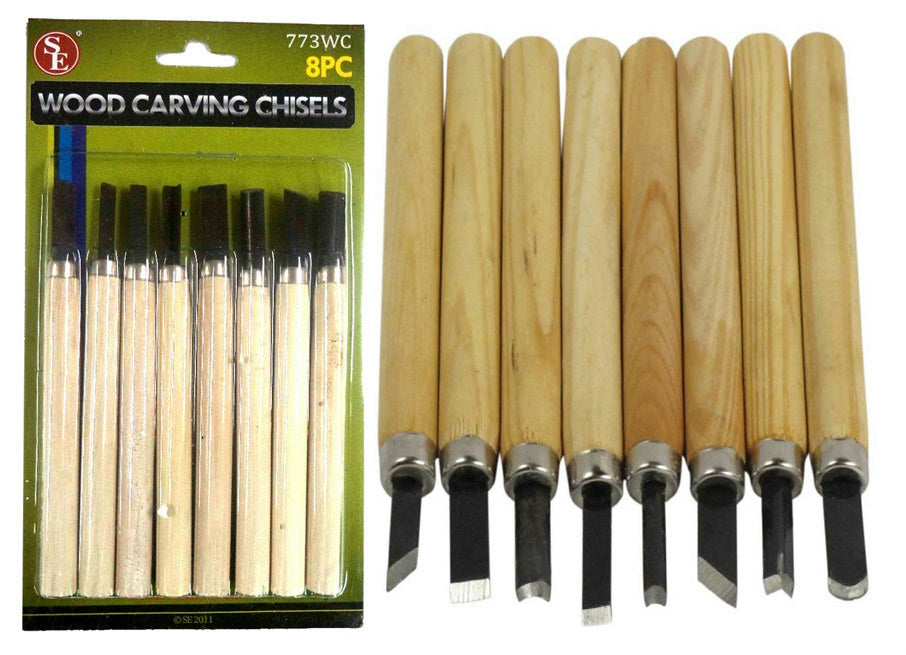 8 pc  Wood Carving Chisels - Crevice Tool - Wax - Clay - Hobby