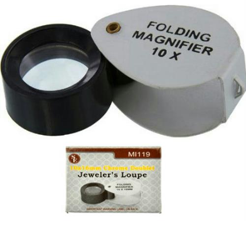 Jewelers Loupe 10X Lens Nuggets Sluice Gems Minerals Gold
