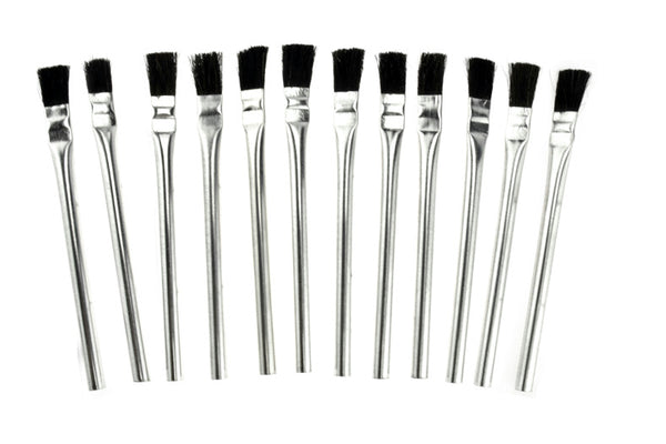 12-Metal handle Brushes - Glue-Gold panning-Acid-Varnish-Paint