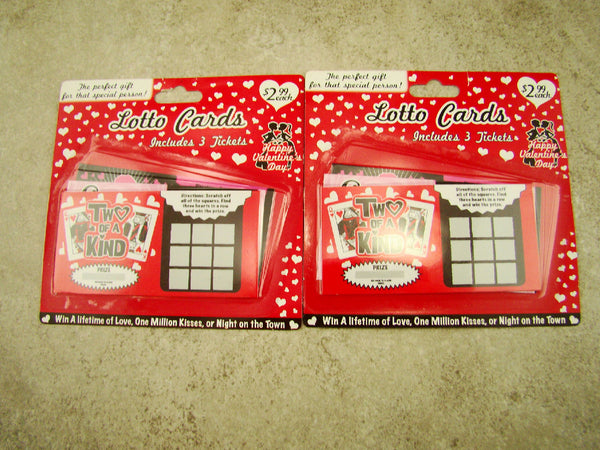 Valentine's Day Stickers and Valentine's Day Lotto Scratcher Cards Combo Pack
