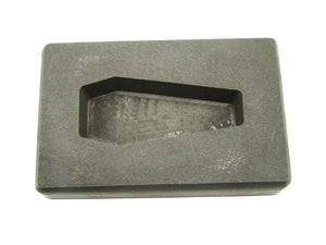 4 oz Coffin Shape Gold High Density Graphite Mold 2oz Silver Bar-Made in the USA
