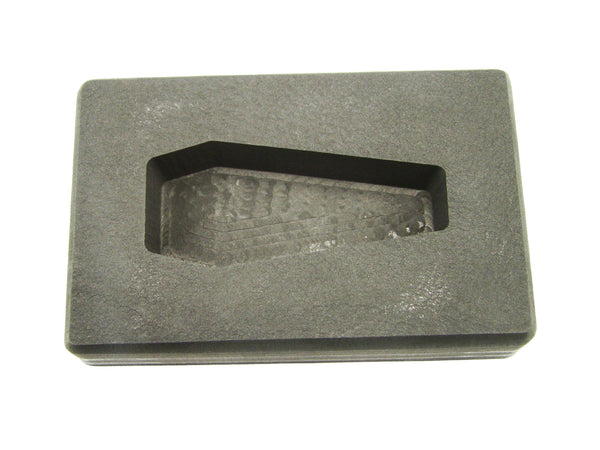 4 oz Coffin Shape Gold High Density Graphite Mold 2oz Silver Bar-Made in the USA