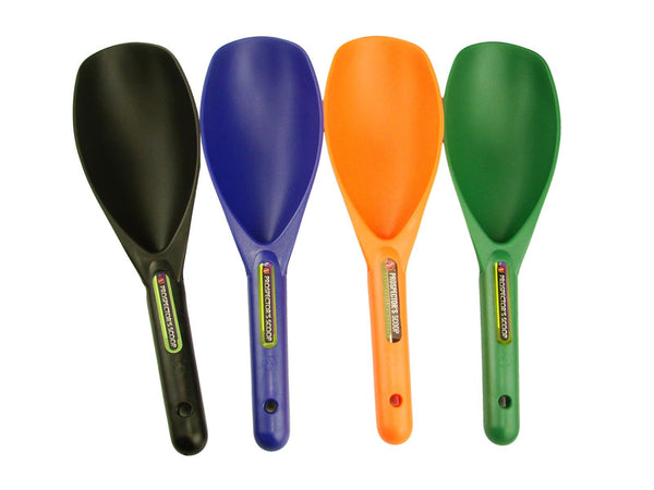 Lot of 4-12" Plastic Scoops-Green-Blue-Black-Orange-Gold Metal Detecting-Panning
