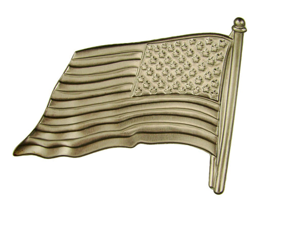 US FLAG Stamped Steel-Weldable Paintable Deco Fence Gate House Barn 5"
