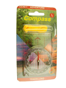 Survivial Compass with Yellow landyard - Map Reader - Camping - Backpacking