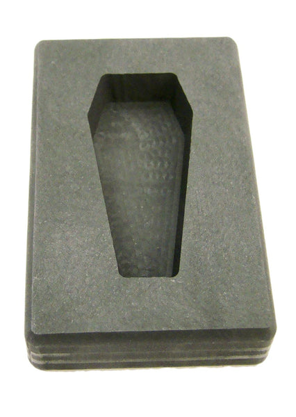 5 oz Coffin Shape Gold High Density Graphite Mold 2.5oz Silver Bar-USA Made