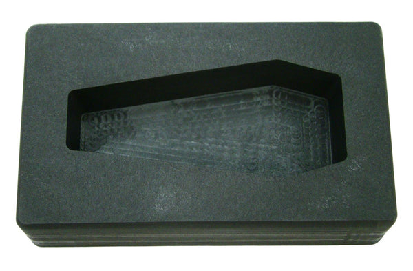 10 oz Coffin Shape Gold High Density Graphite Mold 5oz Silver Bar-USA Made