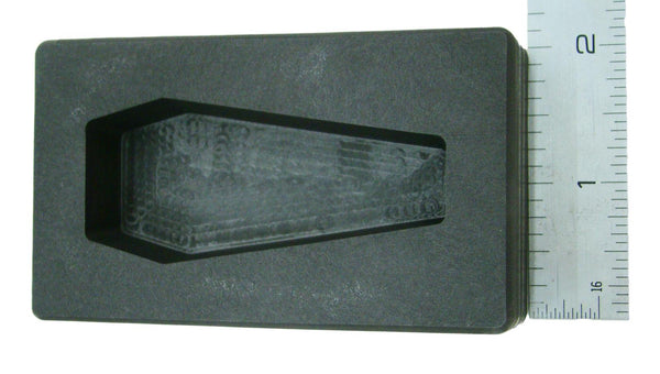 10 oz Coffin Shape Gold High Density Graphite Mold 5oz Silver Bar-USA Made