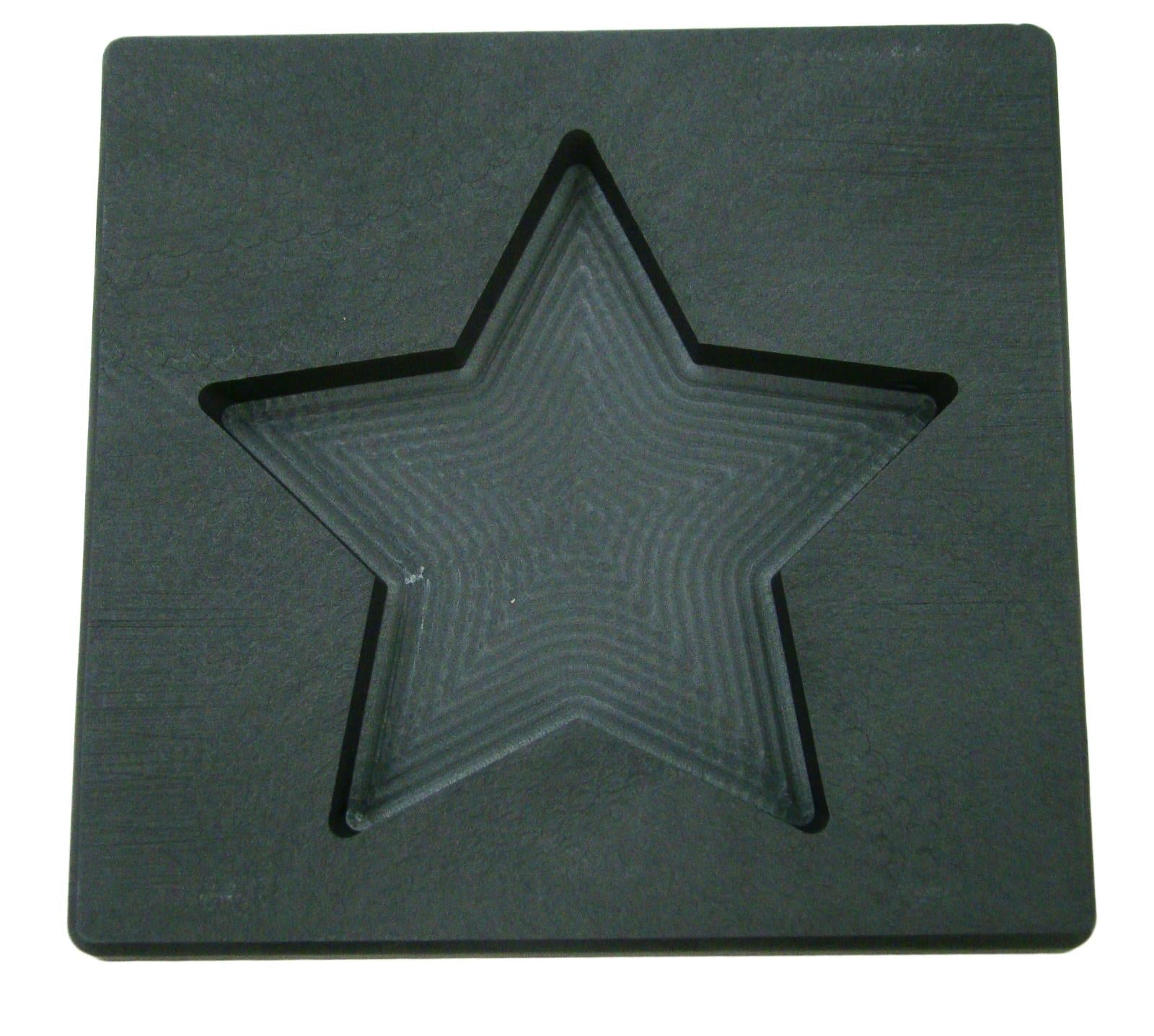 10 oz Gold STAR Shape High Density Graphite Mold 5oz Silver Bar-USA Made