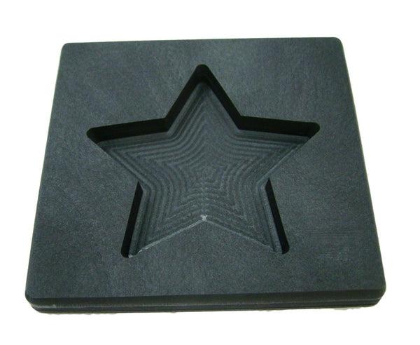 5 oz Gold Texas STAR Shape High Density Graphite Mold 2.5oz Silver Bar-USA Made