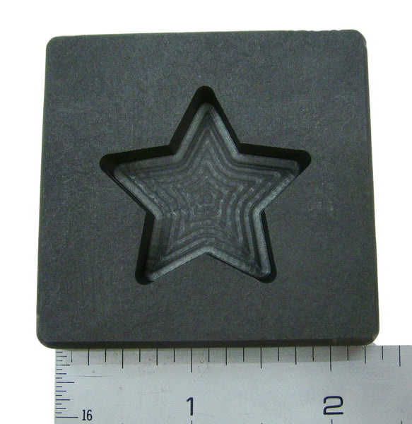 2 oz Gold Texas STAR Shape High Density Graphite Mold 1oz Silver Bar-USA Made