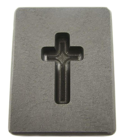 .75 oz Custom Cross Gold High Density Graphite Mold Silver Necklace 1-3/16"