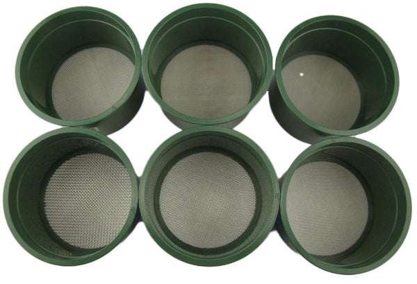 Set of 6 Stackable Mini 5"Classifying Screens10-20-30-40-50-60 Mesh Gold Panning