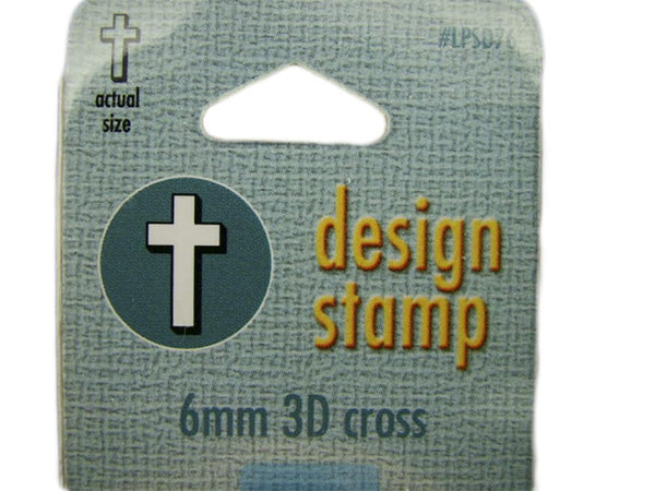 "3D Cross" Religious 1/4"-6mm-Large Stamp-Metal-Hardened Steel-Gold & Silver Bar