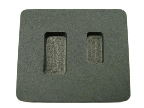 1/4 oz & 1/2oz Gold Bar High Density Graphite Mold Combo Silver Loaf Style