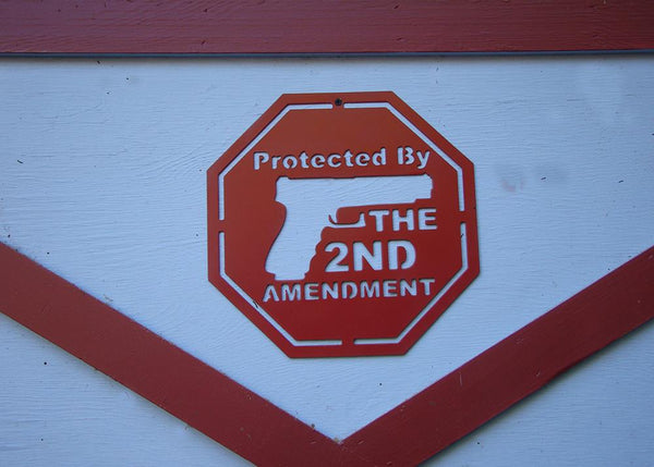 Freedom Signs - Protected by the 2nd Amendment - Metal Yard Sign