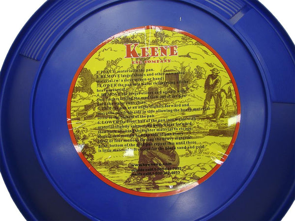 Keene 16" Blue 3 stage Gold Pan + Snuffer Bottle & Vial + Magnifier
