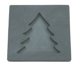 10 oz Gold Christmas Tree Shape High Density Graphite Mold 5 oz Silver Bar-USA