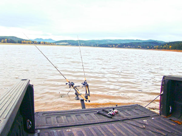 Trailer Hitch Fish Rod Holder - Fishing Lakes - Rivers from your Tailgate