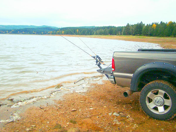 Trailer Hitch Fish Rod Holder - Fishing Lakes - Rivers from your Tailgate