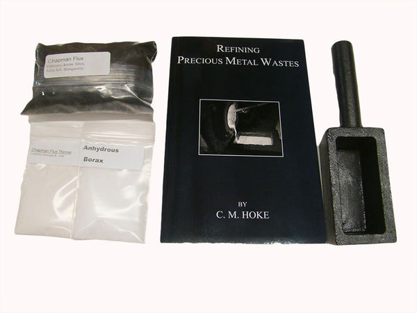 Refining Precious Metals Waste-Cast Iron Mold+Chapman Flux-Thinner-Borax